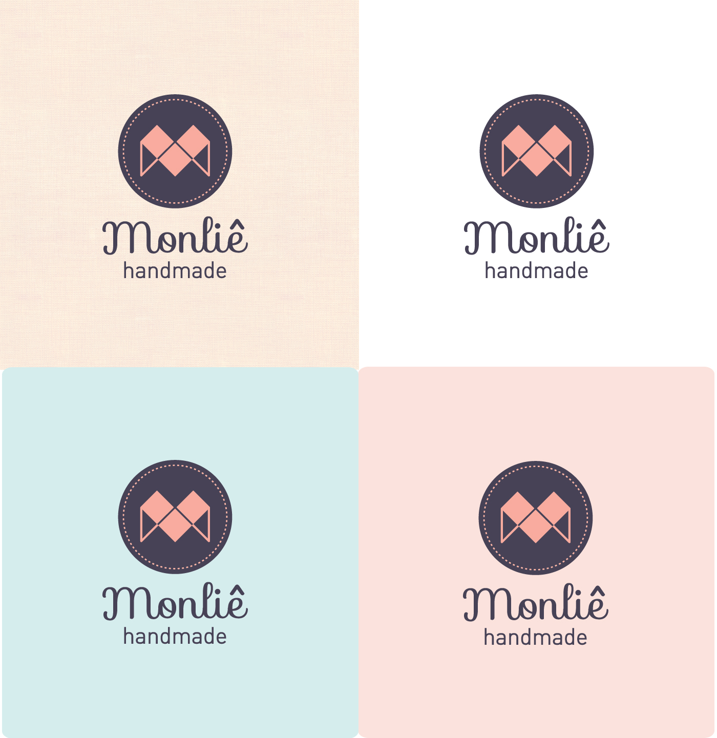 Aplicao do logotipo Monli Handmade